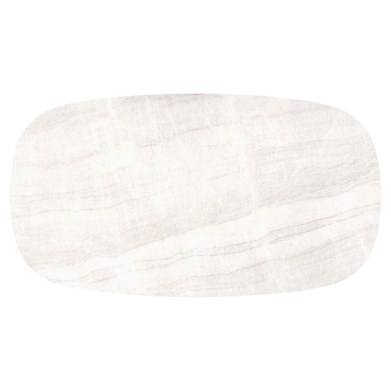 Amico tuintafel bombo xl in wit aluminium en volkeramiek Taj Mahal - L 270 x B 148 x H 73.5 cm