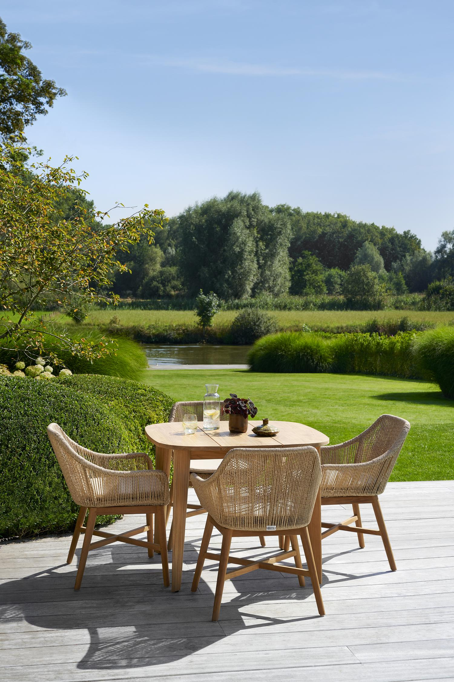 Lacrima tuintafel in teak - L 95 x B 95 x H 75 cm