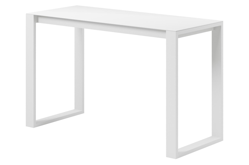 Verato bartafel in wit aluminium en volkeramiek arctic white - L 170 x B 70 x H 106 cm