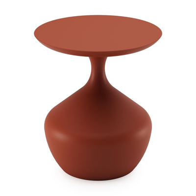 Table d’appoint Bomero en aluminium brun rouille - Dia. 48 x H 50 cm