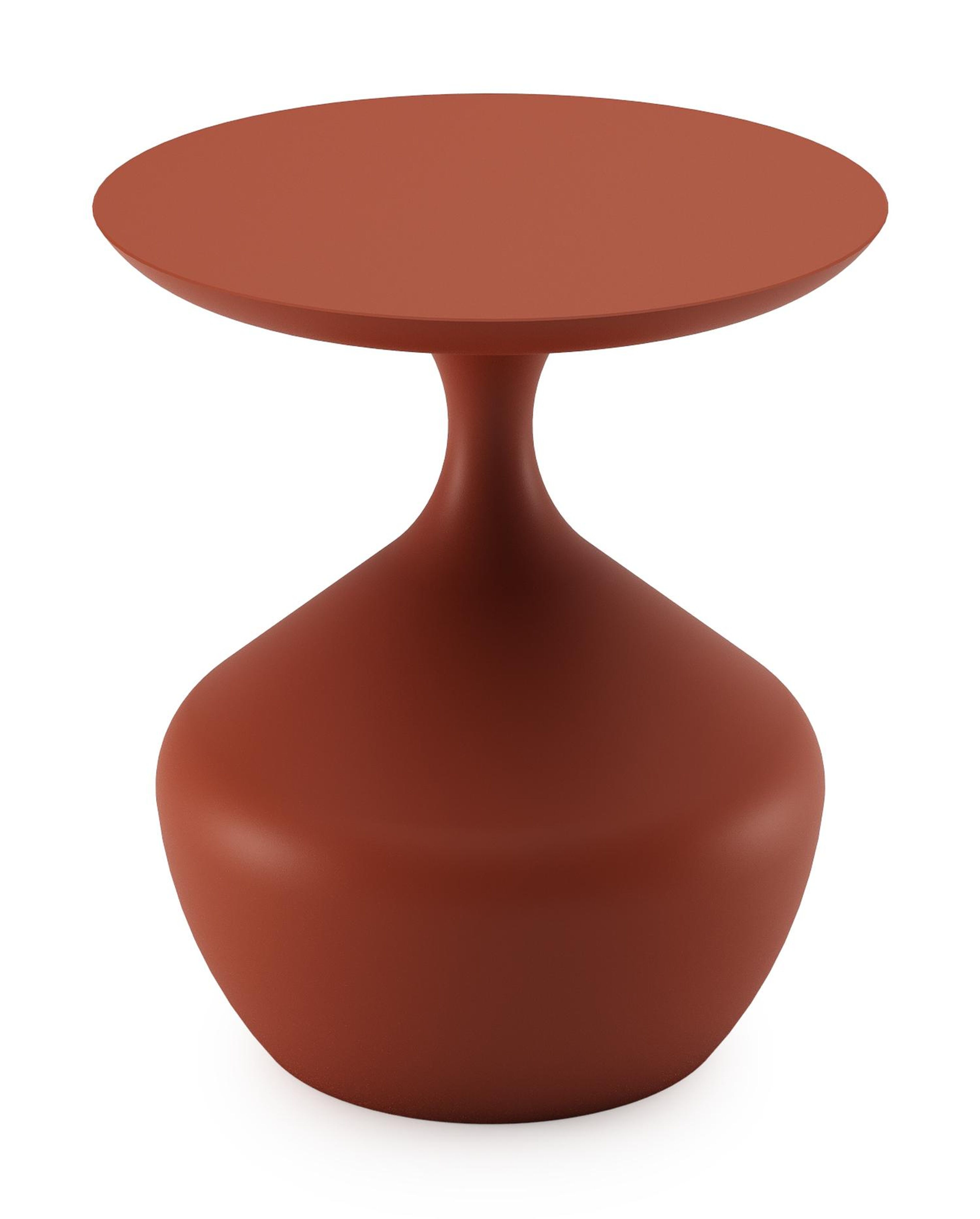 Table d’appoint Bomero en aluminium brun rouille - Dia. 48 x H 50 cm