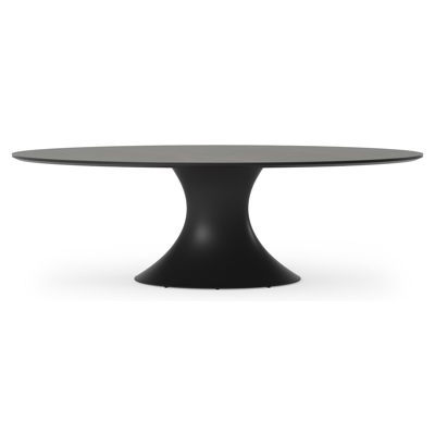 Fano tuintafel in zwart aluminium en volkeramiek calatorao - L 240 x B 135 x H 75 cm