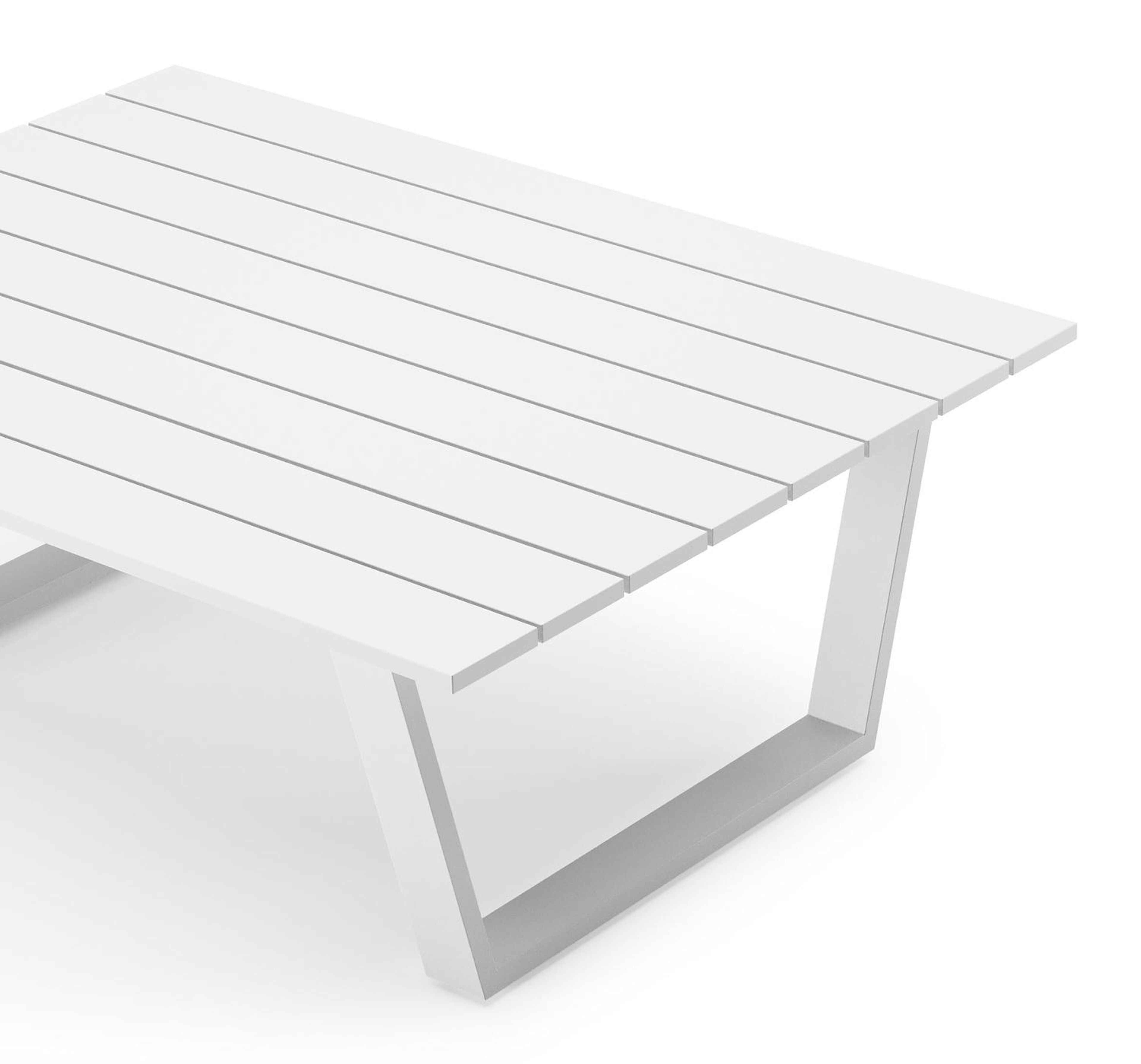 Alora loungetafel in wit aluminium - L 77 x B 77 x H 35 cm