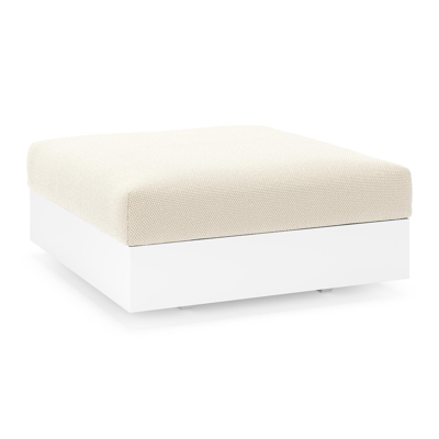 Como poef in wit aluminium met althea off white all weather cosytica kussen