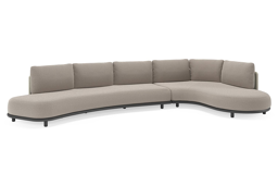 Chaise longue links + 3-zit organisch