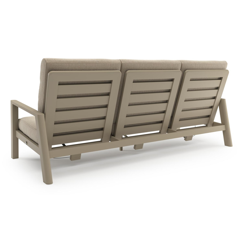 Cirello loungeset in beige aluminium met althea chalk all weather cosytica kussen