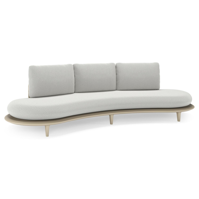 Bomero loungebank in beige aluminium met savane nimbus all weather sunbrella® luxe kussen