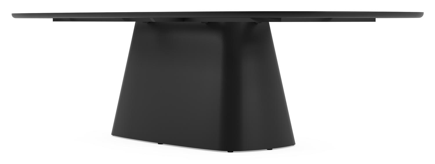 Amico tuintafel bombo xl in zwart aluminium en volkeramiek Arctic White - L 270 x B 148 x H 73.5 cm