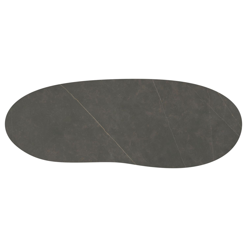 Amico tuintafel organisch in taupe aluminium en volkeramiek Calatorao - L 320 x B 120 x H 73.5 cm