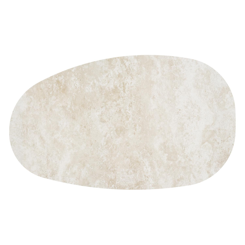 Donato loungetafel organisch in zwart aluminium en volkeramiek Rapolano - L 151 x B 90 x H 25 cm