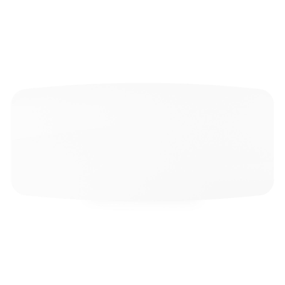 Table de jardin Donato forme de bateau en aluminium noir et céramique pleine Arctic White - Lg. 255 x Lrg. 115 x Haut. 73 cm