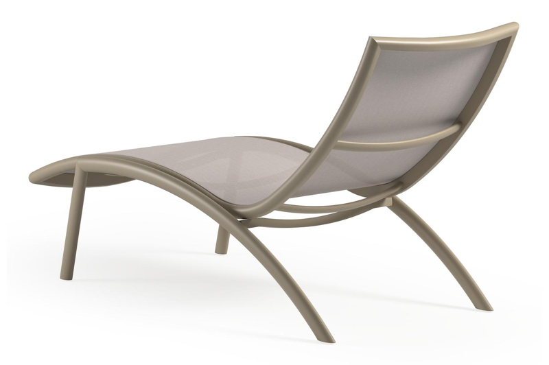 Siena ligbed in beige aluminium