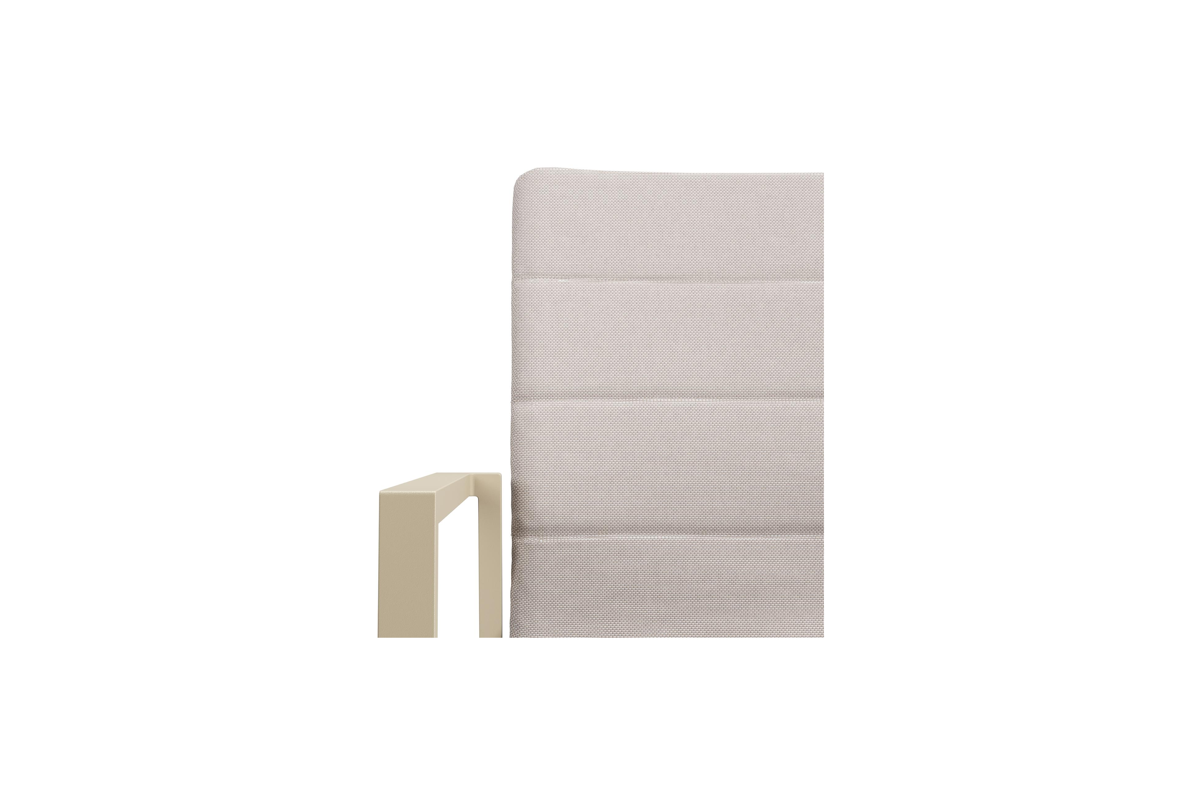 Cirello tuinstoel in beige aluminium en beige luxe textileen