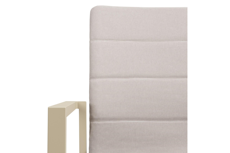 Cirello tuinstoel in beige aluminium en beige luxe textilene