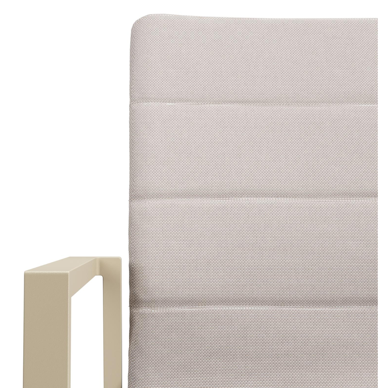 Cirello tuinstoel in beige aluminium en beige luxe textilene