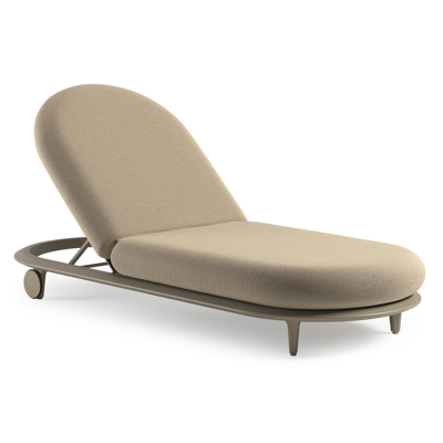 Bomero verstelbaar ligbed in beige aluminium met althea camel all weather cosytica