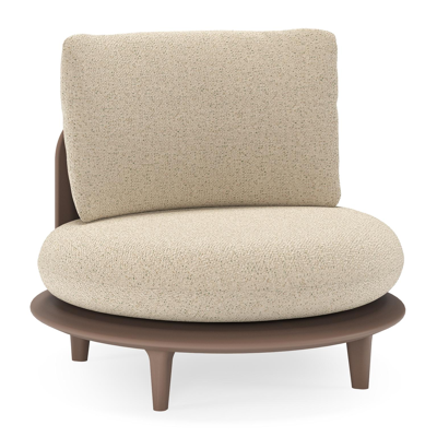 Fauteuil de jardin Bomero en aluminium taupe et coussins en all weather cosytica bora forest