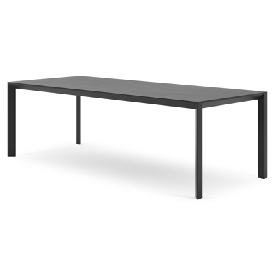 Malito tuintafel in zwart aluminium en volkeramiek basalt black - L 240 x B 100 x H 75 cm