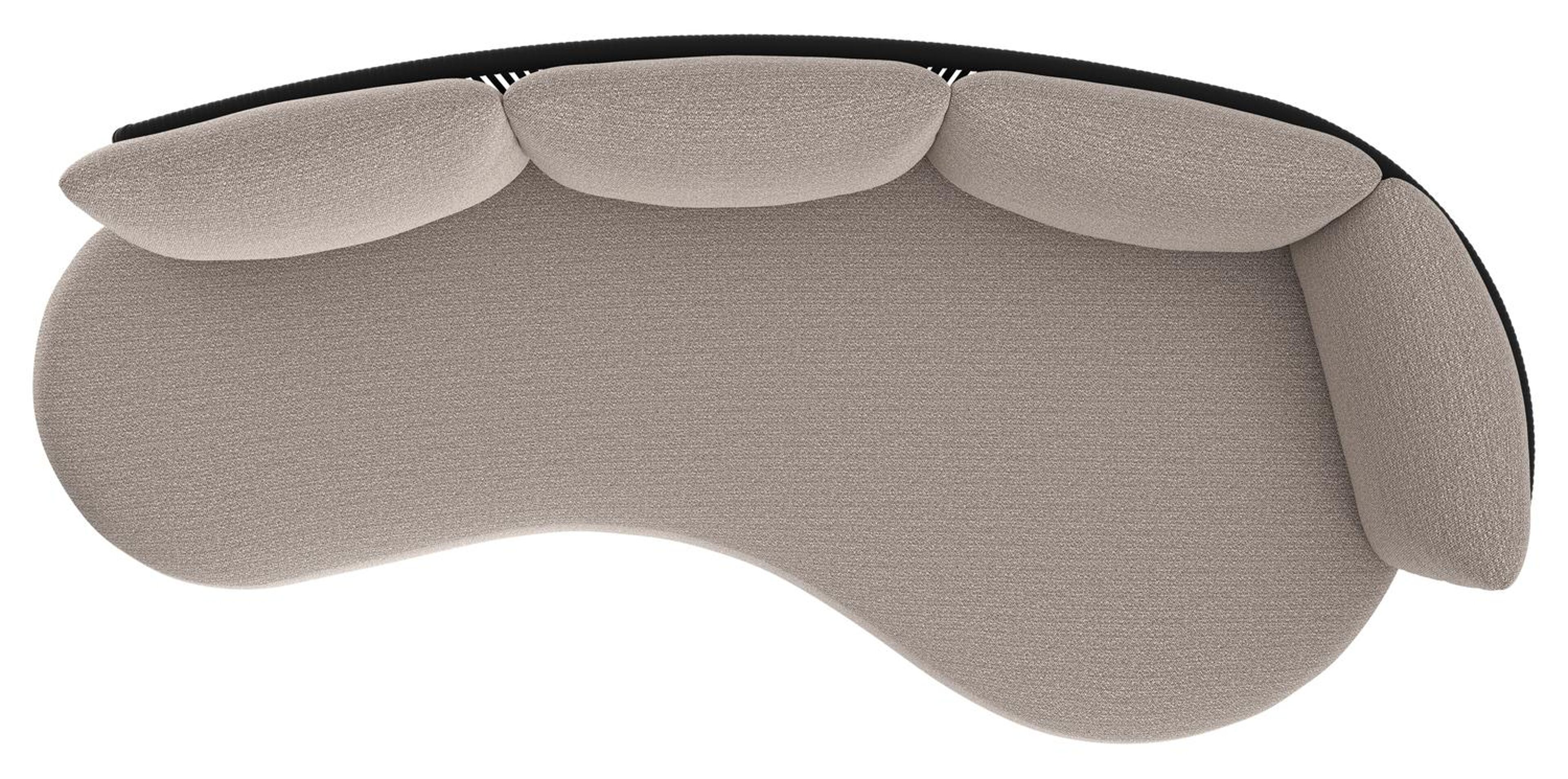 Lomano loungebank in zwart aluminium en zwart verticaal geweven luxe vlakke rope met wander granite all weather sunbrella® luxe kussen