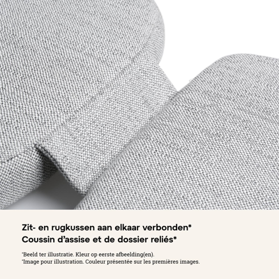 Orso stoelkussen (zit en rug) in all weather sunbrella® luxe natte charcoal chine