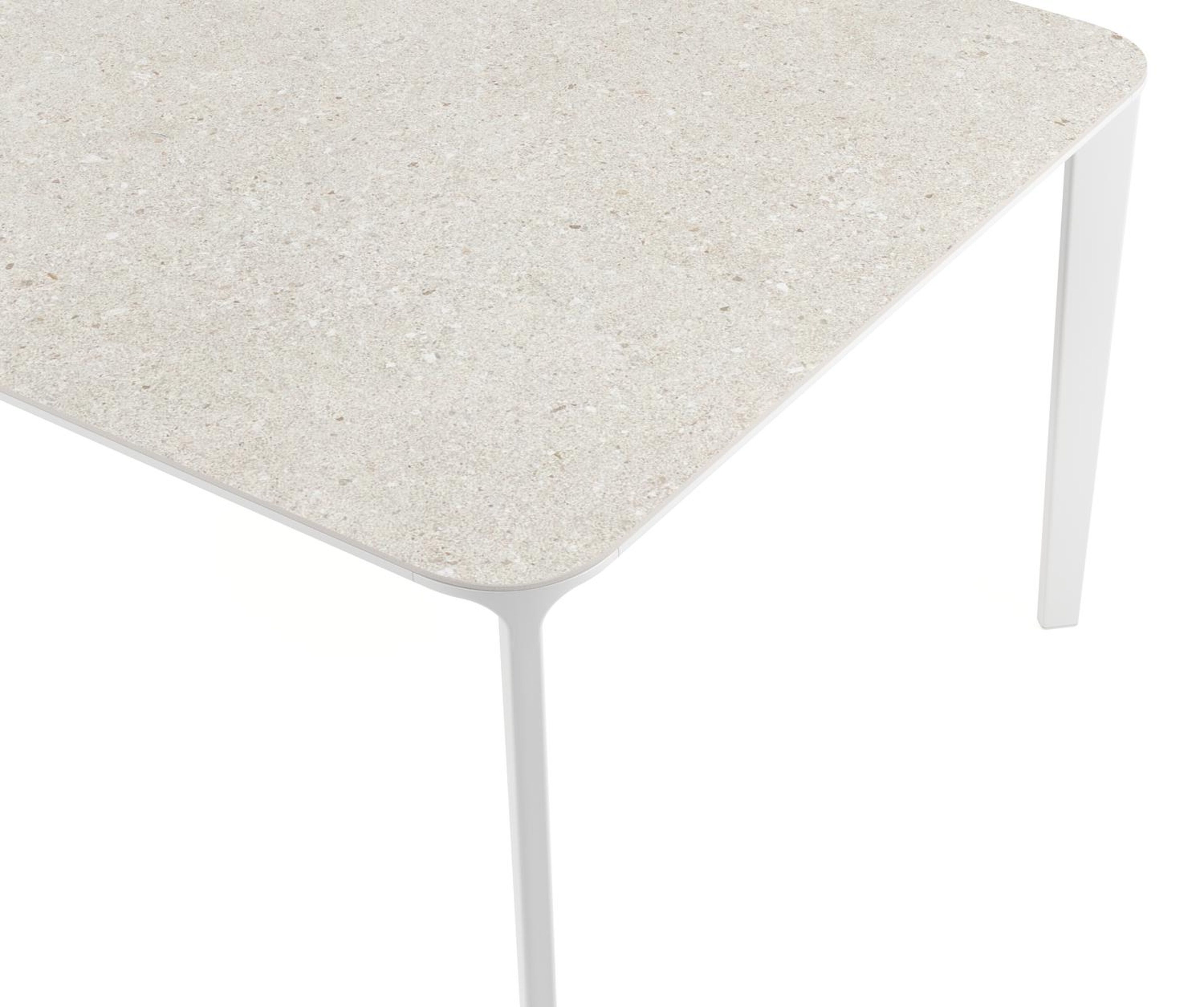 Urbino tuintafel in wit aluminium en volkeramiek shilin - L 290 x B 110 x H 75 cm