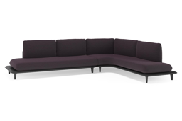 Chaise longue gauche + 2-pl