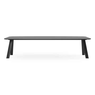 Cesano tuintafel in zwart aluminium en volkeramiek basalt black - L 315 x B 115 x H 75 cm