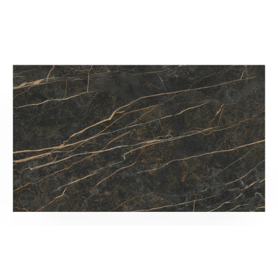 Verato bartafel in zwart aluminium en volkeramiek black obsession - L 120 x B 70 x H 106 cm