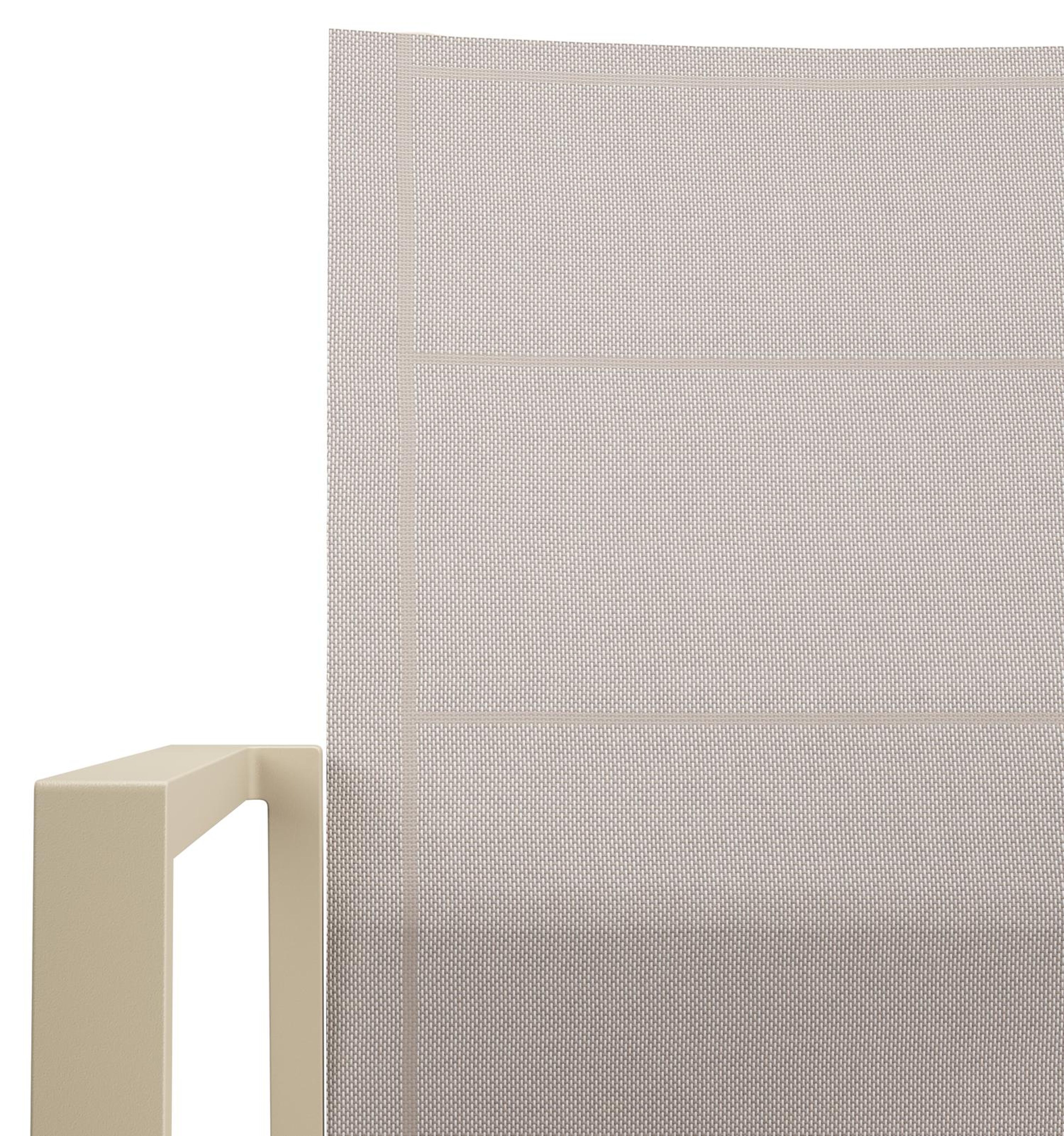 Cirello stapelbare tuinstoel in beige aluminium en beige single textilene