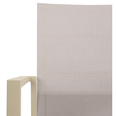 Cirello stapelbare tuinstoel in beige aluminium en beige single textilene