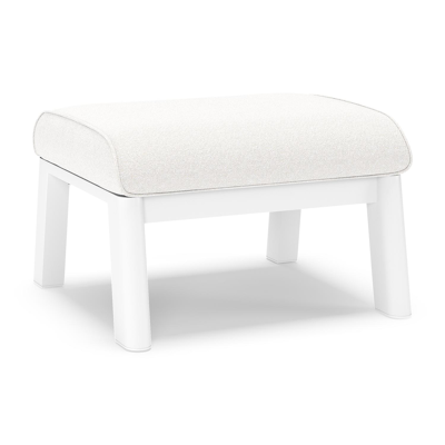 Cirello poef in wit aluminium met soul optik all weather solica kussen