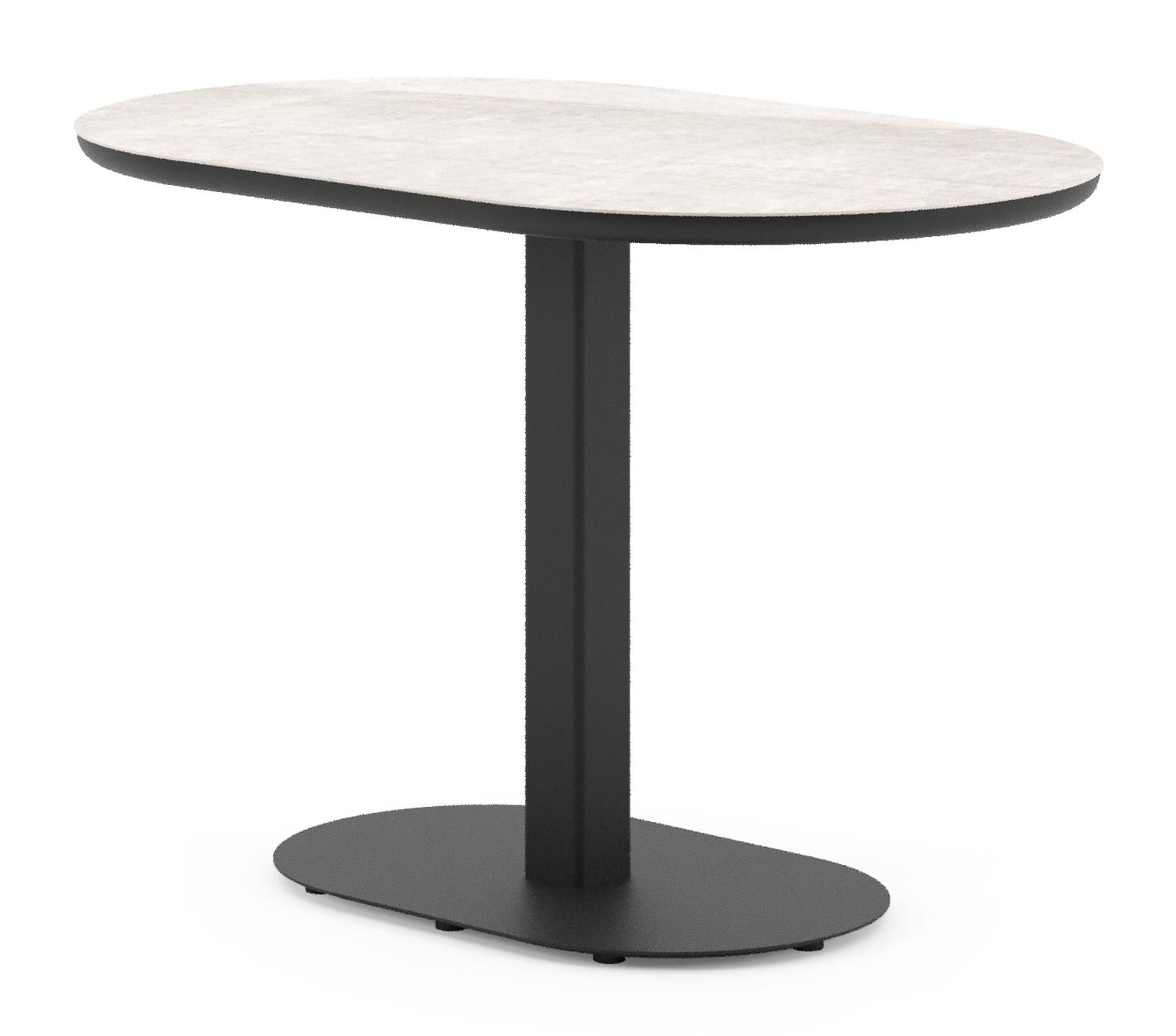 Teramo kantelbare tuintafel bombo in zwart aluminium en volkeramiek Taj Mahal - L 110 x B 70 x H 74 cm
