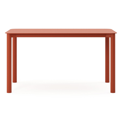 Orso tuintafel rechthoekig afgerond in roestbruin aluminium - L 140 x B 80 x H 75 cm