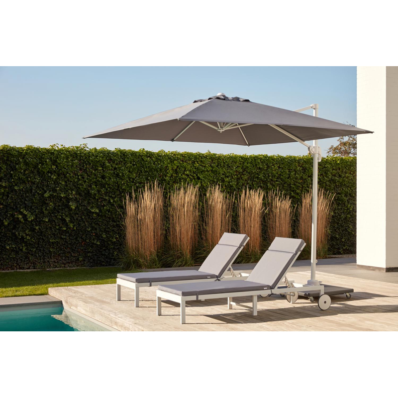 Calpe parasolvoet grijs beton van 70 kg met wielen