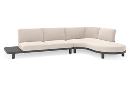 Chaise longue links + 2-zit