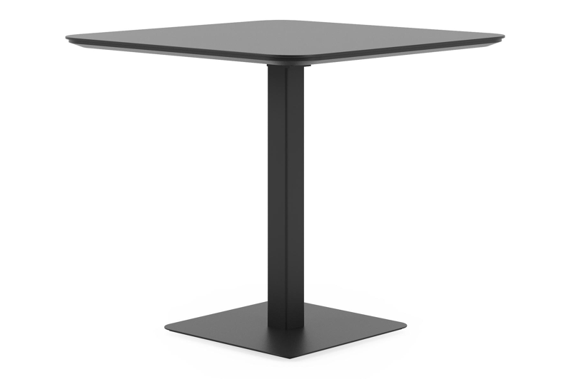 Fano kantelbare tuintafel afgerond vierkant in zwart aluminium - L 80 x B 80 x H 72.5 cm