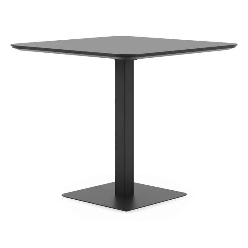 Fano kantelbare tuintafel afgerond vierkant in zwart aluminium - L 80 x B 80 x H 72.5 cm