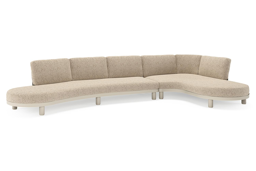 Chaise longue links + 3-zit organisch