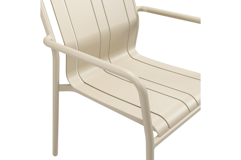 Bolito tuinstoel in beige aluminium