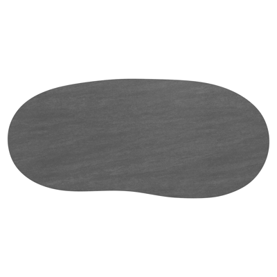 Amico tuintafel organisch in wit aluminium en volkeramiek Basalt Black - L 240 x B 110 x H 73.5 cm