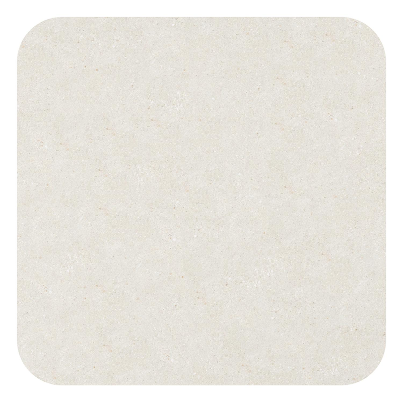 Amico tuintafel afgerond vierkant in beige aluminium en volkeramiek Shilin - L 148 x B 148 x H 73.5 cm