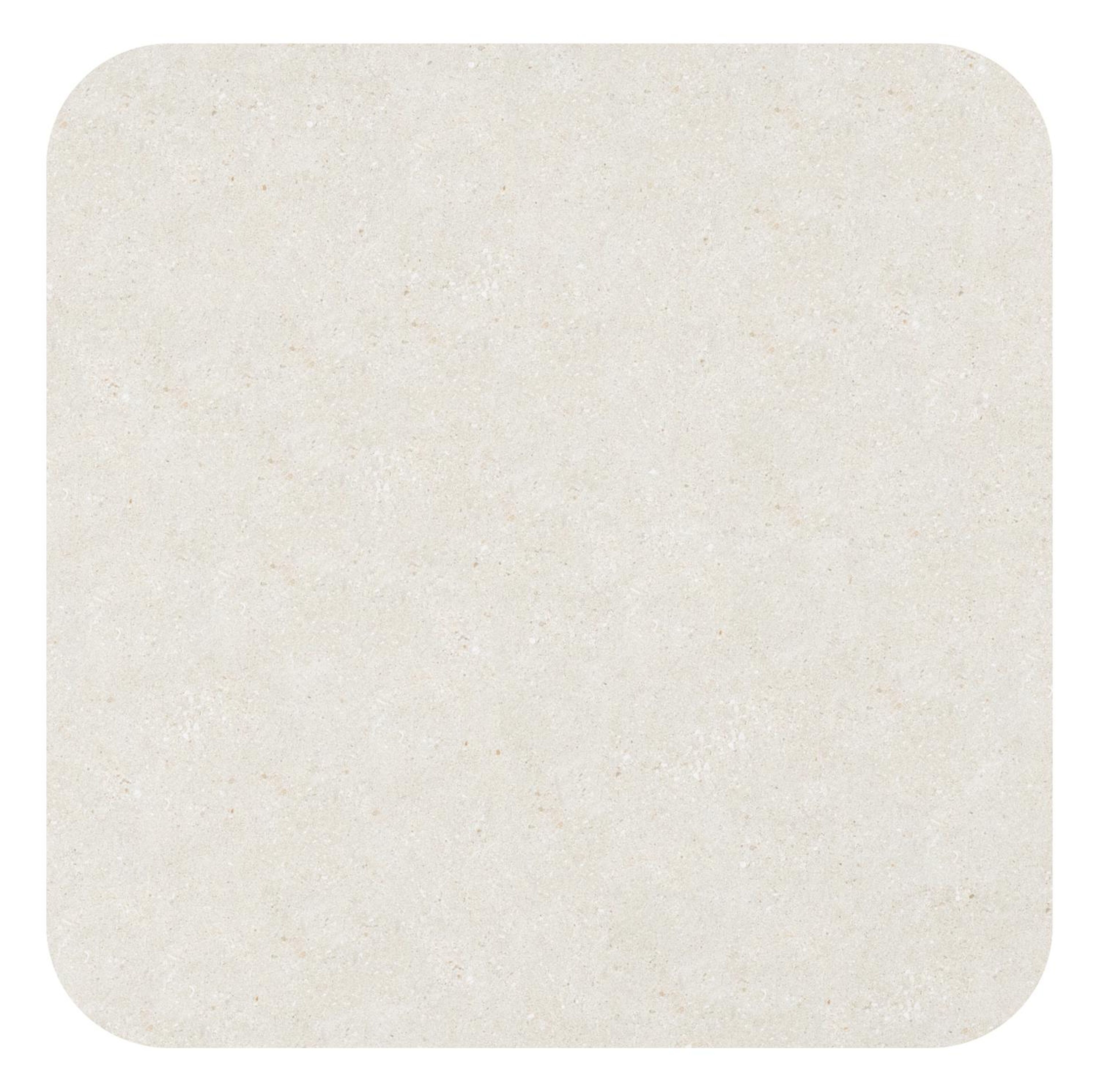 Table de jardin Amico carré arrondi en aluminium beige et céramique pleine Shilin - Lg. 148 x Lrg. 148 x Haut. 74 cm