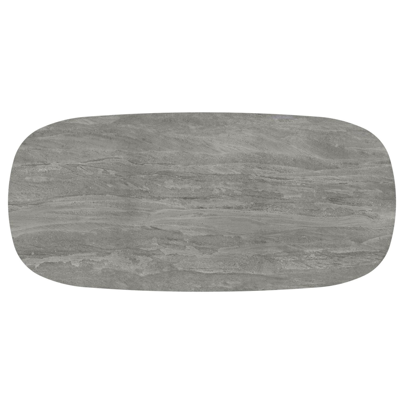 Amico tuintafel bombo xl in wit aluminium en volkeramiek Aspen Grey - L 320 x B 148 x H 73.5 cm