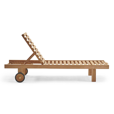 Chaise longue réglable Eric en teak
