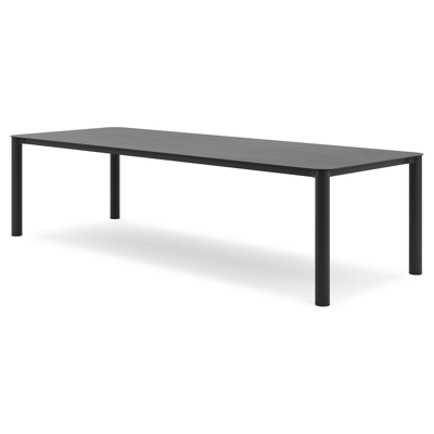 Orso tuintafel rechthoekig afgerond in zwart aluminium en volkeramiek basalt black - L 290 x B 110 x H 74.5 cm