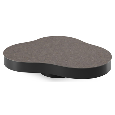 Lomano loungetafel cloud in zwart aluminium en volkeramiek Wulong - L 131 x B 108 x H 25 cm