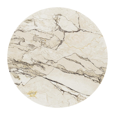 Bomero loungetafel rond in zwart aluminium en volkeramiek Colorado Dunes - Dia. 84 x H 32.2 cm