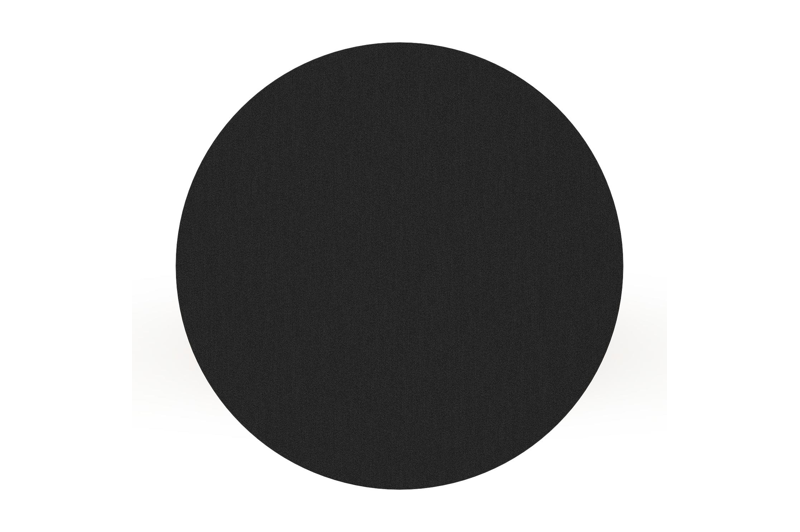 Table de basse Bomero ronde en teck et céramique pleine Nero Black - Diam. 85 x Haut. 25 cm