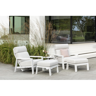 Lucca bijzettafel in wit aluminium - Dia. 50 x H 50 cm