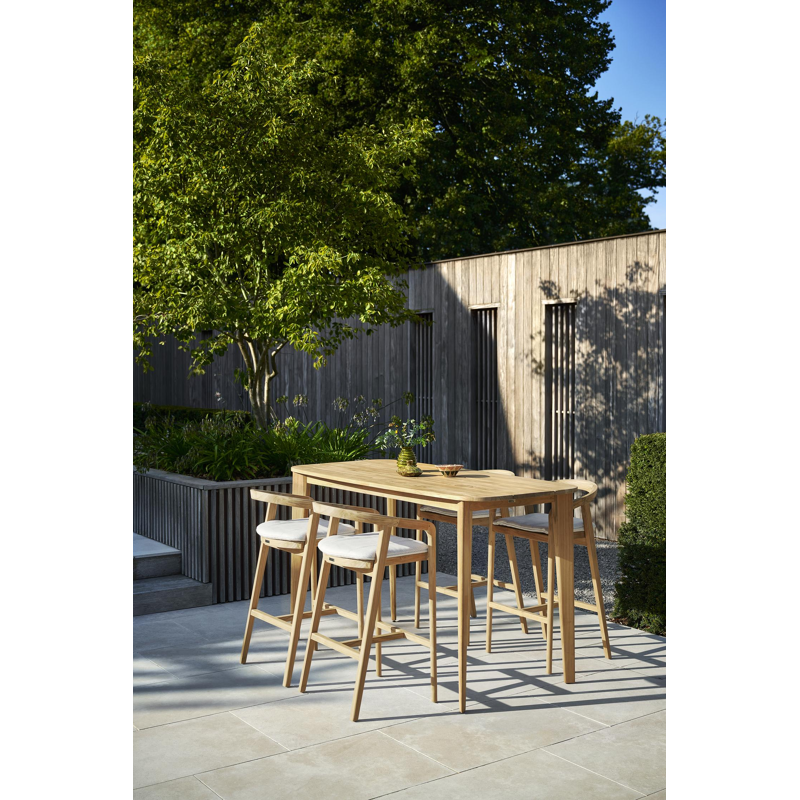 Chaise de bar Lacrima en teck